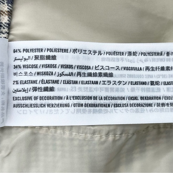 Abercrombie & Fitch Plaid Preppy Straight Leg Ankle Trouser Pants Size Medium - Picture 9 of 10